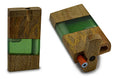 Load image into Gallery viewer, Handmade Wood & Acrylic Dugout w/ One Hitter - Green by India Art Collection - view 3 | Buddy Brandz
