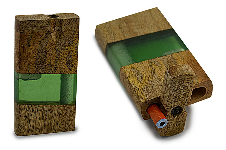 Handmade Wood &amp; Acrylic Dugout w/ One Hitter - Green by India Art Collection - view 3 | Buddy Brandz