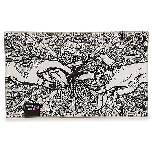 Puff & Pass Glass Tray - Gray by Puff & Pass | Buddy Brandz
