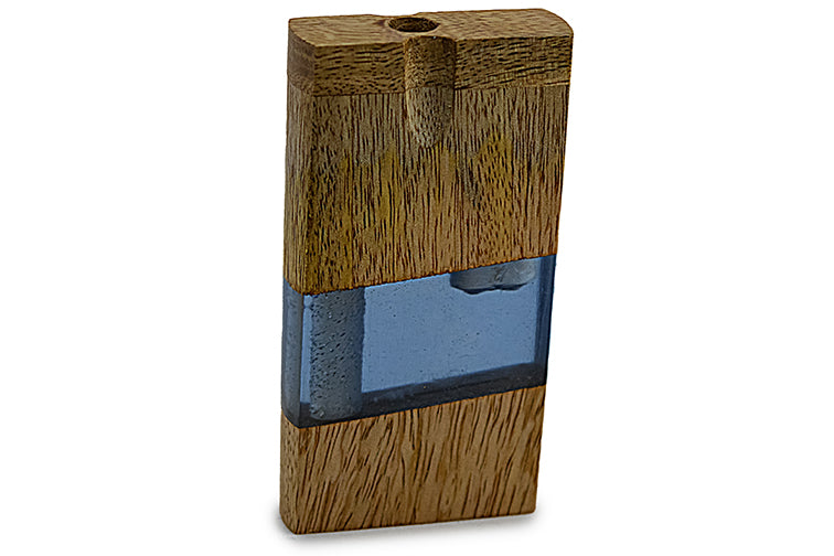 Handmade Wood &amp; Acrylic Dugout w/ One Hitter - Blue by India Art Collection - view 2 | Buddy Brandz