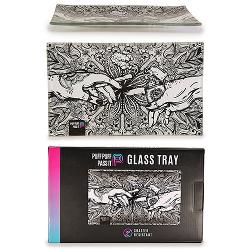 Puff & Pass Glass Tray - Gray by Puff & Pass - view 4 | Buddy Brandz