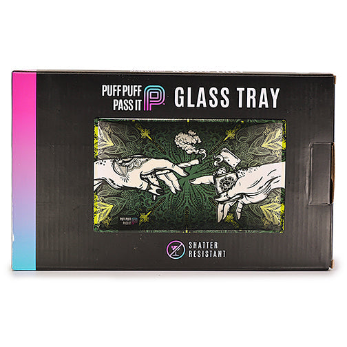 Puff & Pass Glass Tray - Green by Puff & Pass - view 2 | Buddy Brandz