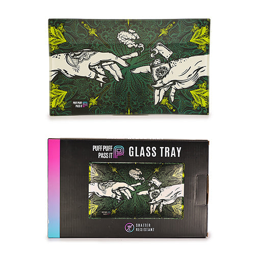 Puff & Pass Glass Tray - Green by Puff & Pass - view 3 | Buddy Brandz