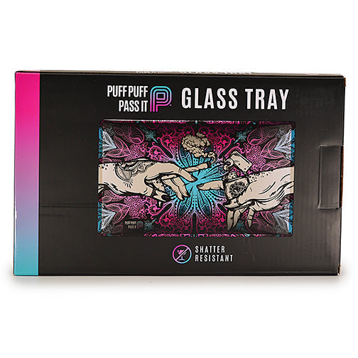 Puff & Pass Glass Tray - Pink by Puff & Pass - view 2 | Buddy Brandz