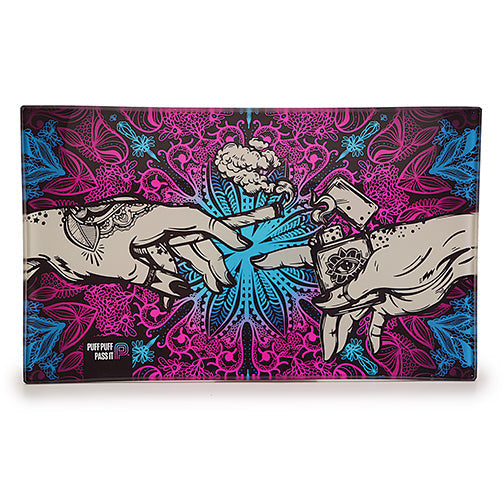 Puff & Pass Glass Tray - Pink by Puff & Pass | Buddy Brandz