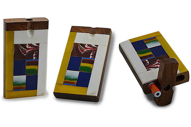 Handmade Wooden Abstract Tiles Dugout w/ One Hitter by India Art Collection - view 4 | Buddy Brandz