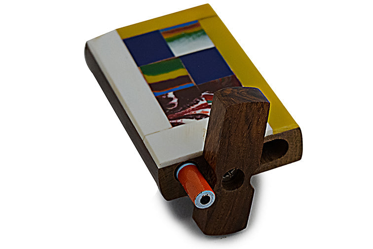 Handmade Wooden Abstract Tiles Dugout w/ One Hitter by India Art Collection | Buddy Brandz