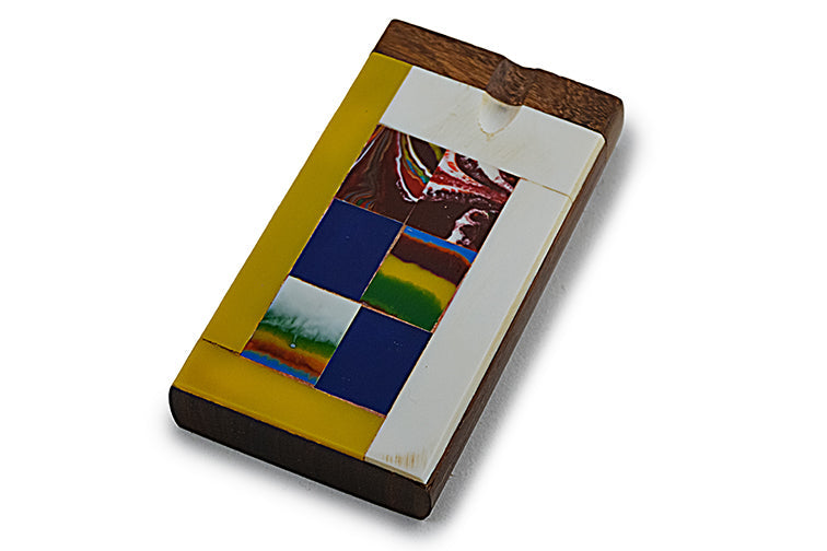Handmade Wooden Abstract Tiles Dugout w/ One Hitter by India Art Collection - view 2 | Buddy Brandz