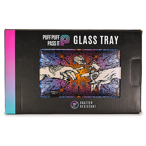 Puff & Pass Glass Tray - Blue by Puff & Pass - view 2 | Buddy Brandz