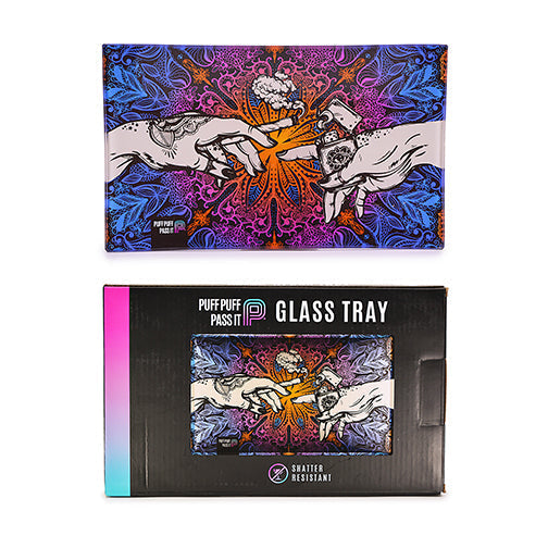 Puff & Pass Glass Tray - Blue by Puff & Pass - view 3 | Buddy Brandz