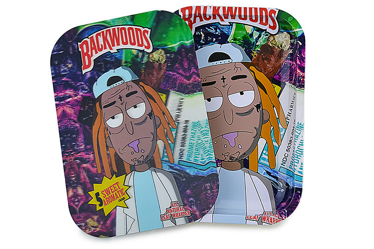 3D Holographic Metal Rolling Tray w/ Magnetic Lid (Design B1) by BDD Wholesale | Buddy Brandz