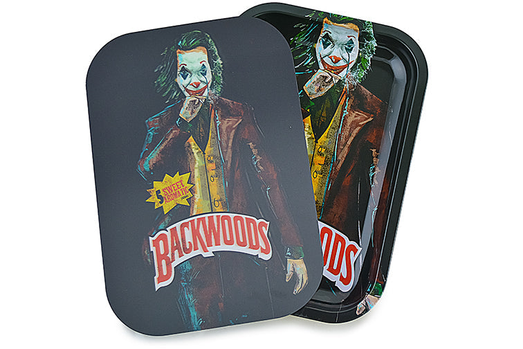 3D Holographic Metal Rolling Tray w/ Magnetic Lid (Design B3) by BDD Wholesale | Buddy Brandz