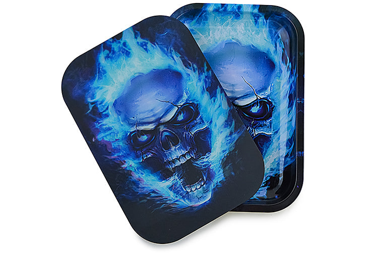 3D Holographic Metal Rolling Tray w/ Magnetic Lid (Design B28) by BDD Wholesale | Buddy Brandz