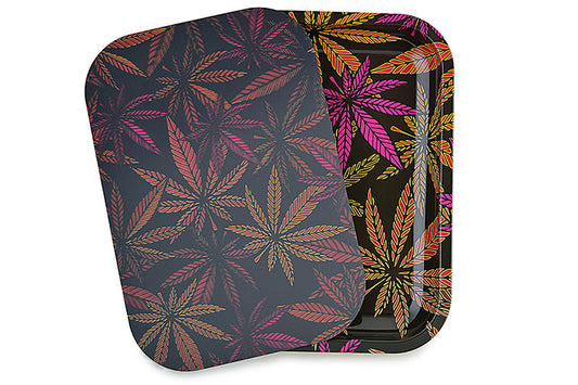 3D Holographic Metal Rolling Tray w/ Magnetic Lid (Design B4) by BDD Wholesale | Buddy Brandz | Buddy Brandz