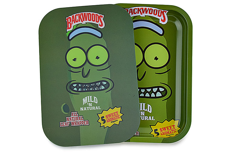 3D Holographic Metal Rolling Tray w/ Magnetic Lid (Design B8) by BDD Wholesale | Buddy Brandz