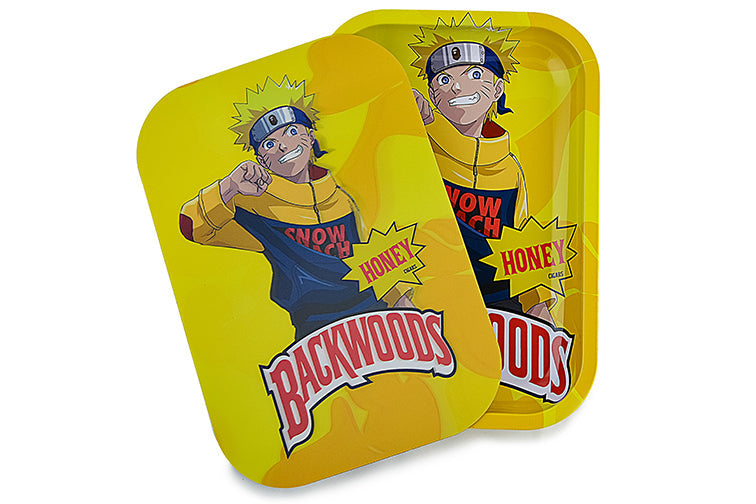 3D Holographic Metal Rolling Tray w/ Magnetic Lid (Design B18) by BDD Wholesale | Buddy Brandz