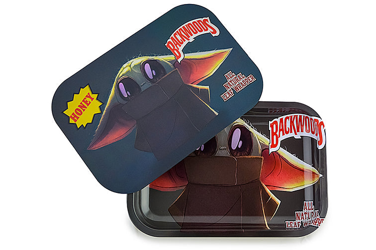 3D Holographic Metal Rolling Tray w/ Magnetic Lid (Design B14) by BDD Wholesale | Buddy Brandz