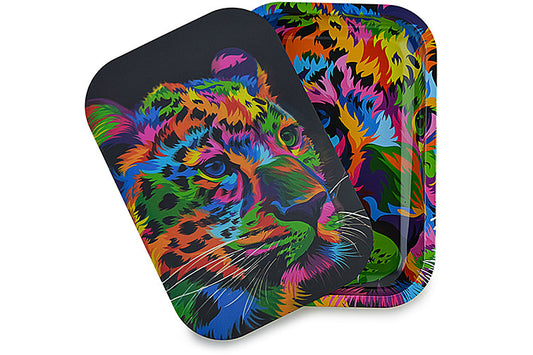 3D Holographic Metal Rolling Tray w/ Magnetic Lid (Design B45) by BDD Wholesale | Buddy Brandz | Buddy Brandz
