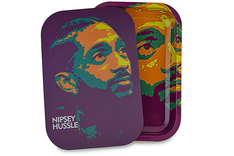 3D Holographic Metal Rolling Tray w/ Magnetic Lid (Design B39) by BDD Wholesale | Buddy Brandz