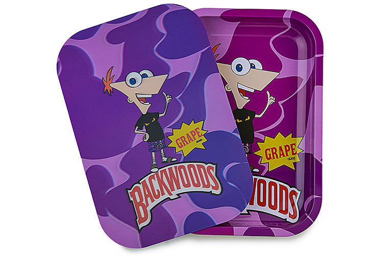 3D Holographic Metal Rolling Tray w/ Magnetic Lid (Design B59) by BDD Wholesale | Buddy Brandz