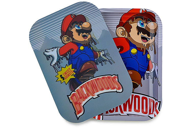 3D Holographic Metal Rolling Tray w/ Magnetic Lid (Design B43) by BDD Wholesale | Buddy Brandz