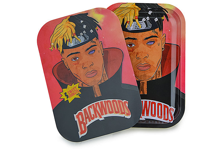 3D Holographic Metal Rolling Tray w/ Magnetic Lid (Design B56) by BDD Wholesale | Buddy Brandz