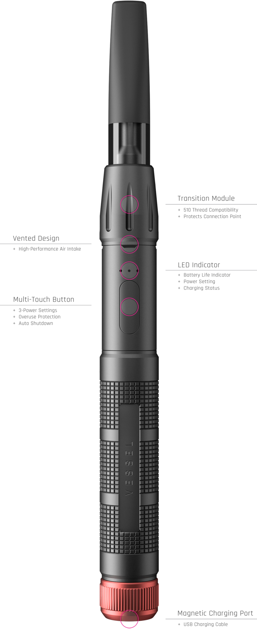 VESSEL Cartridge Battery - Expedition series by Vessel - view 3 | Buddy Brandz