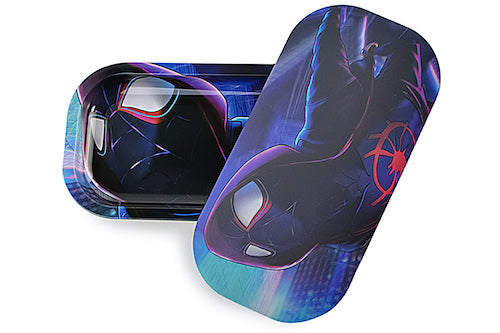 Slim 3D Holographic Metal Rolling Tray w/ Magnetic Lid by BDD Wholesale | Buddy Brandz