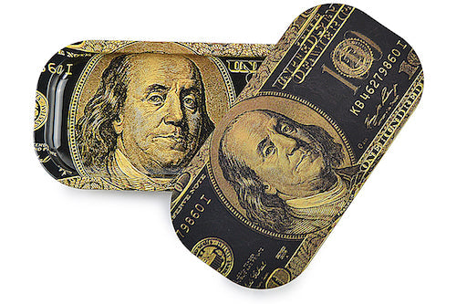 Slim 3D Holographic Metal Rolling Tray w/ Magnetic Lid by BDD Wholesale | Buddy Brandz