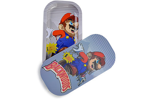 Slim 3D Holographic Metal Rolling Tray w/ Magnetic Lid by BDD Wholesale | Buddy Brandz