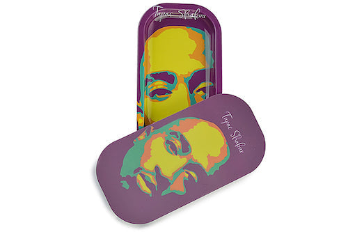 Slim 3D Holographic Metal Rolling Tray w/ Magnetic Lid by BDD Wholesale | Buddy Brandz