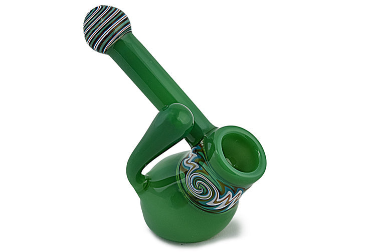 Wig Wag Milky Colored Glass Bubbler by FC - view 2 | Buddy Brandz