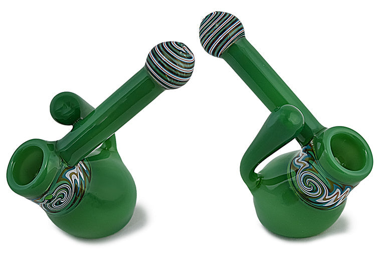Wig Wag Milky Colored Glass Bubbler by FC - view 6 | Buddy Brandz