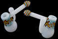 Load image into Gallery viewer, Wig Wag Milky Colored Glass Bubbler by FC - view 9 | Buddy Brandz
