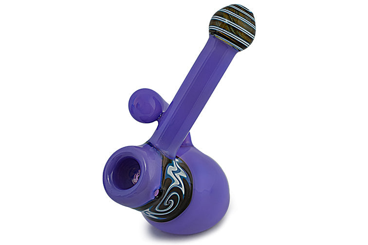 Wig Wag Milky Colored Glass Bubbler by FC - view 3 | Buddy Brandz