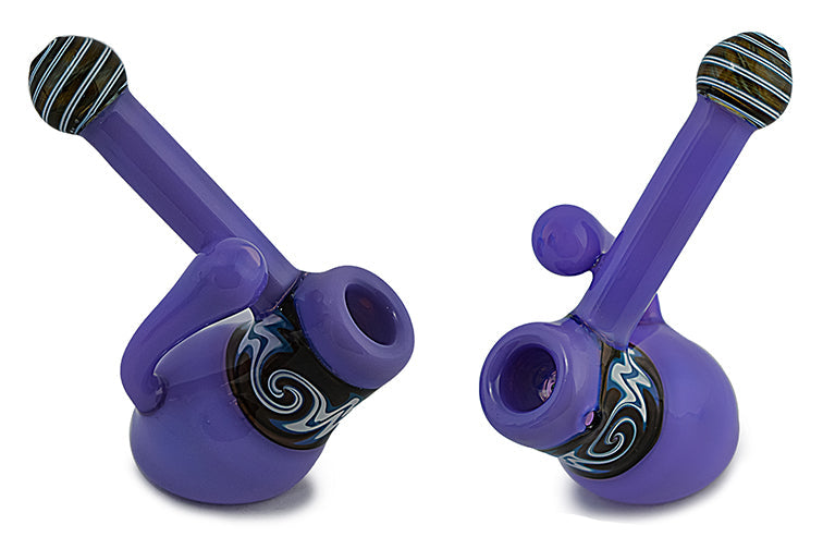 Wig Wag Milky Colored Glass Bubbler by FC - view 7 | Buddy Brandz